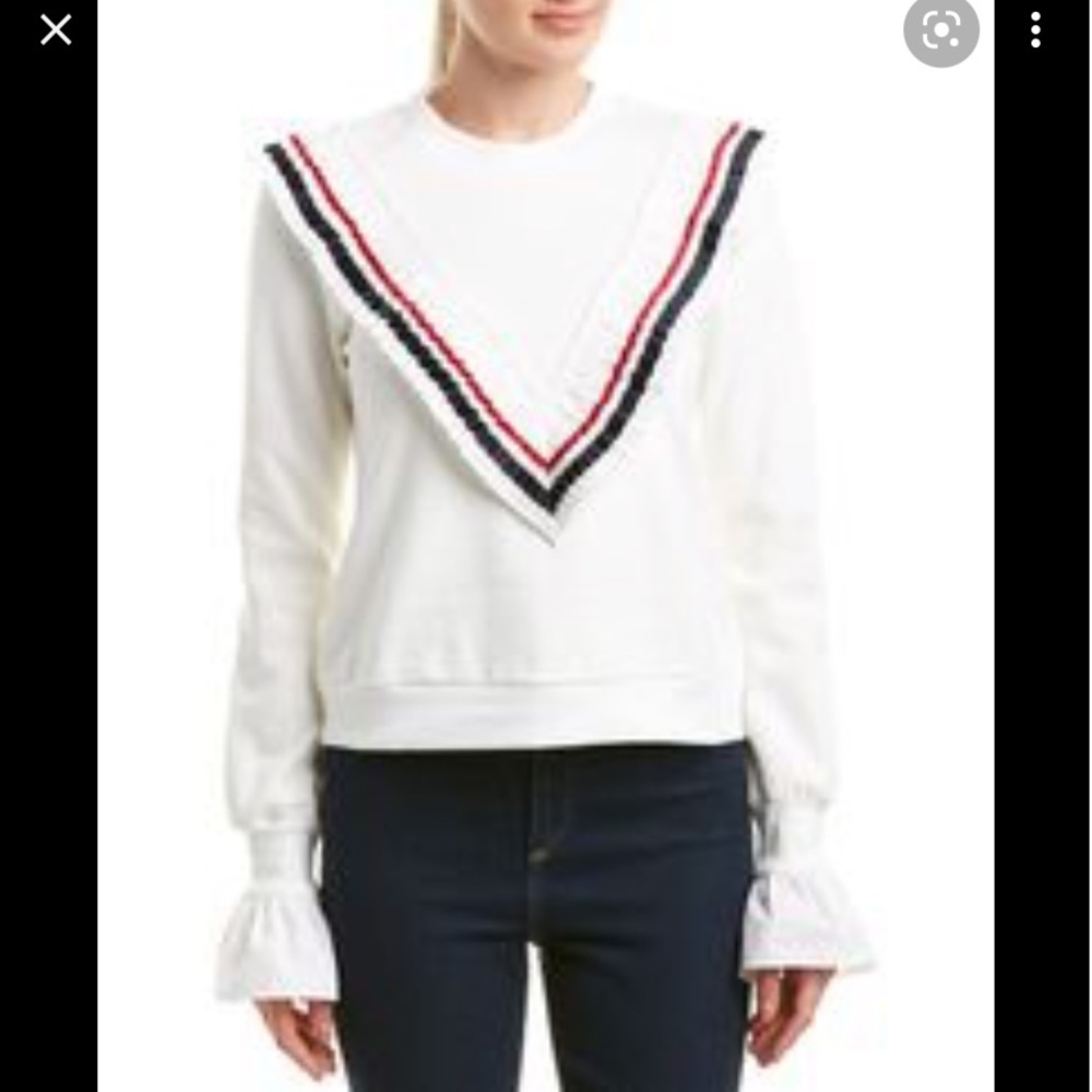 NEW English Factory Ruffle Sweatshirt